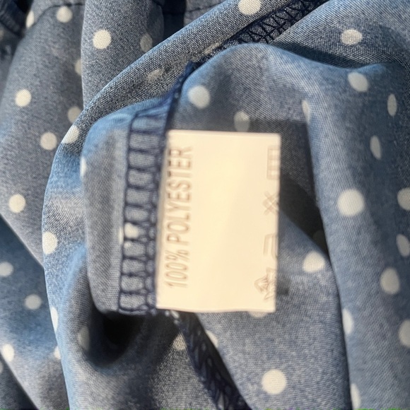 Women's Royal Blue Polka Dot Dress, Small - Picture 6 of 6